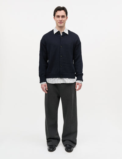 Wool Kjeld Cardigan Knit, Sky Captain