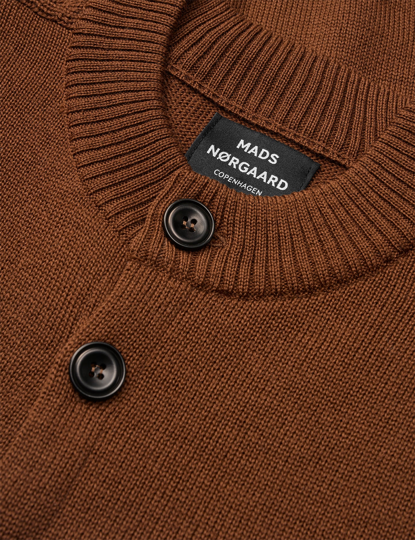 Wool Kjeld Cardigan Knit, Cocoa