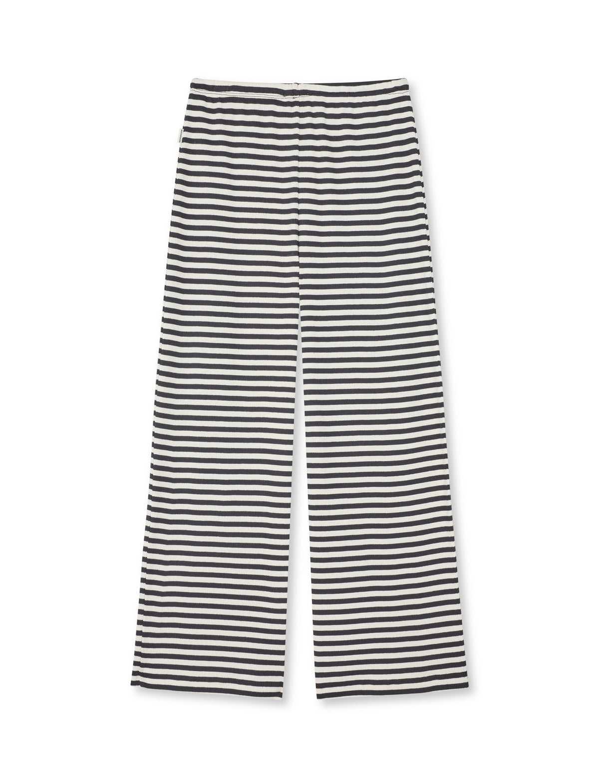 2x2 Cotton Stripe Verona Pants, Black/Vanilla Ice
