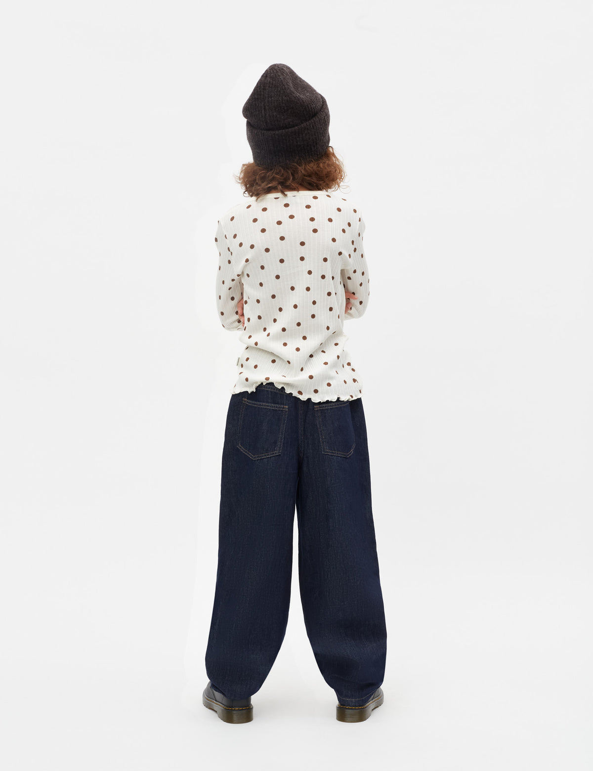 Pointella Trudy Tee LS AOP, Vanilla Ice/Cocoa