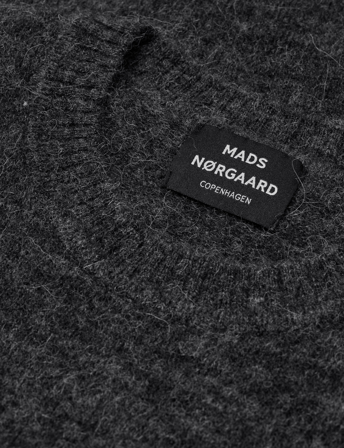 Alpaca Wool Vilhelm Knit, Dark Grey Melange