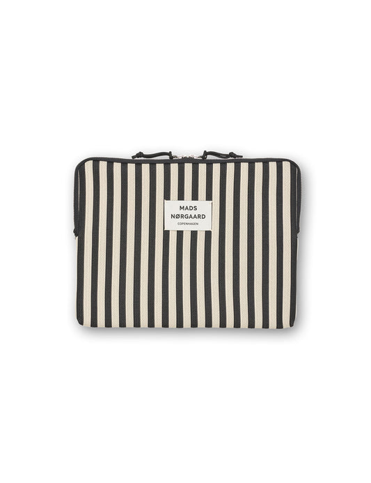 Knit Stripe Computer Sleeve Small, Black/White