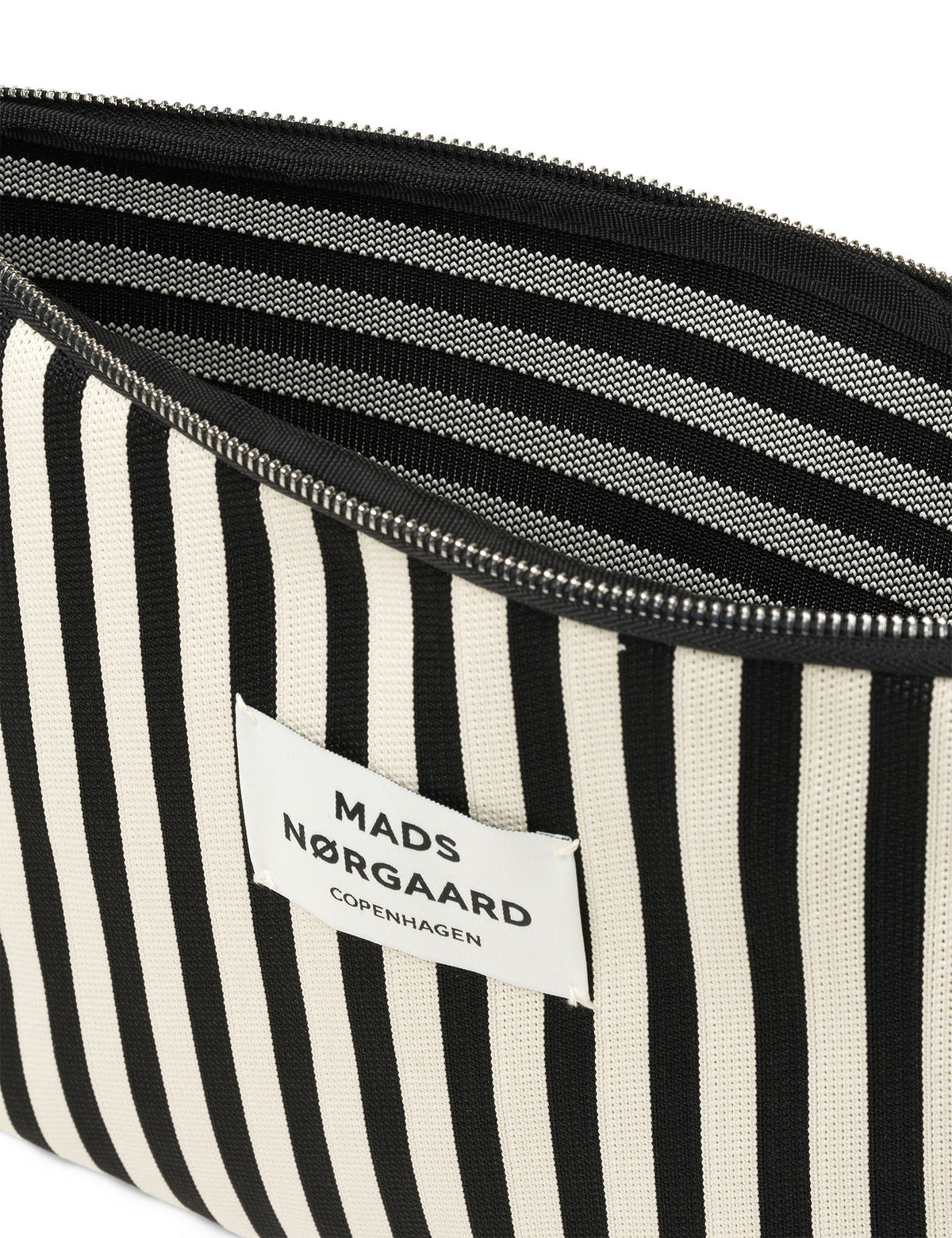 Knit Stripe Computer Sleeve Small, Black/White