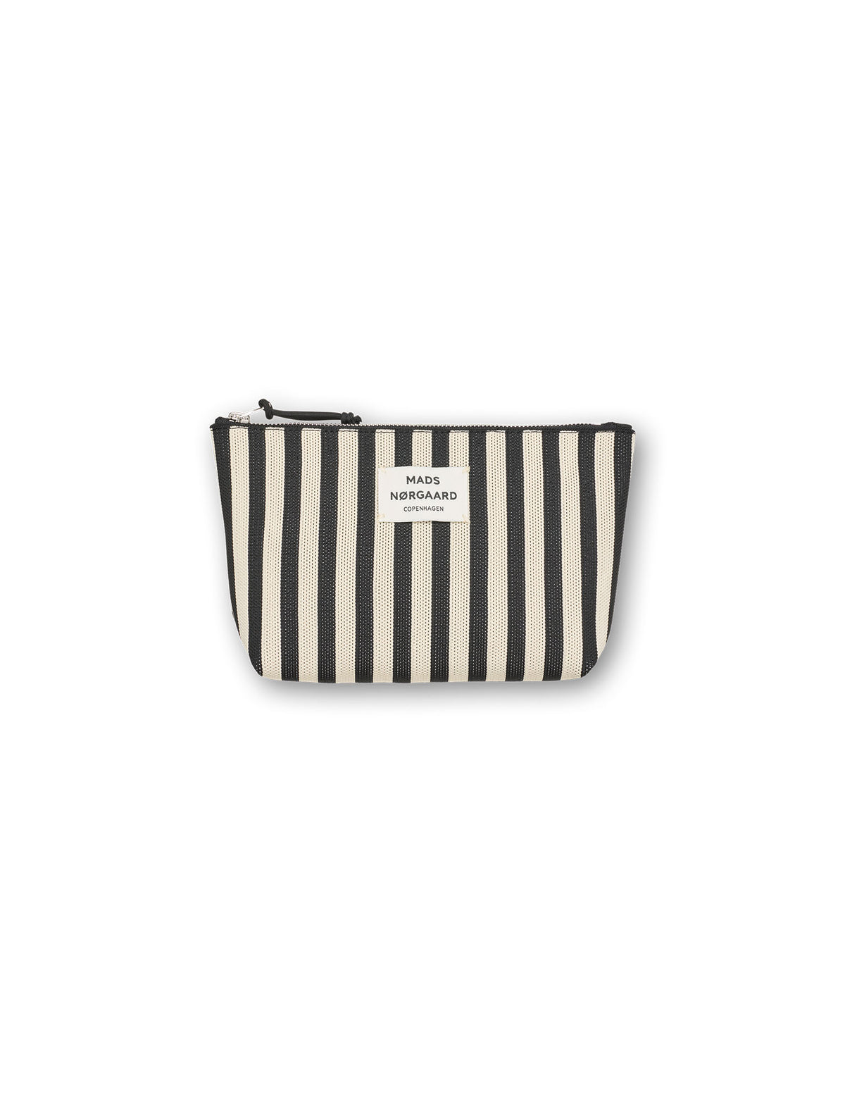 Knit Stripe Hof Make-Up Bag, Black/White
