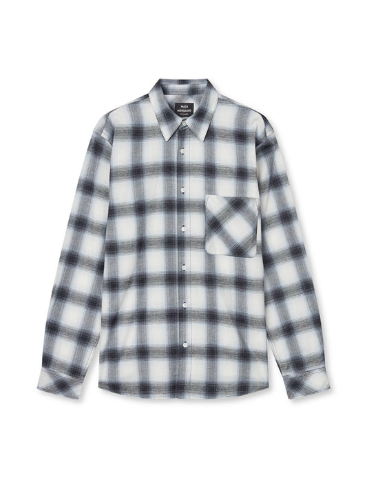 Flannel Check Sune Shirt, Sky Captain CH.