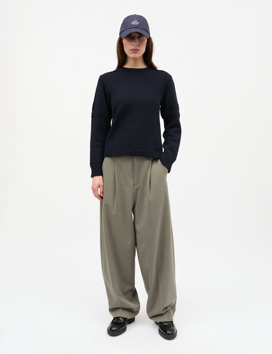 Wool Karoline Sweater, Sky Captain