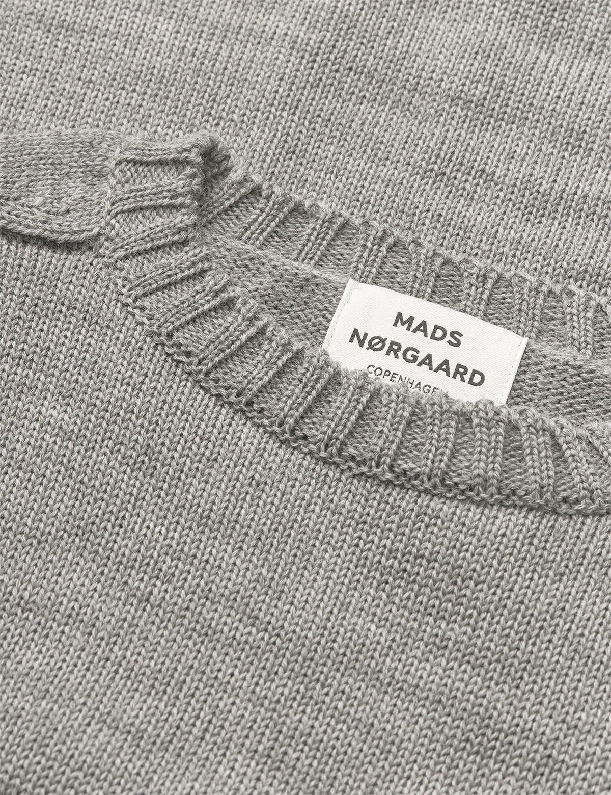 Wool Karoline Sweater, Mid Grey Melange