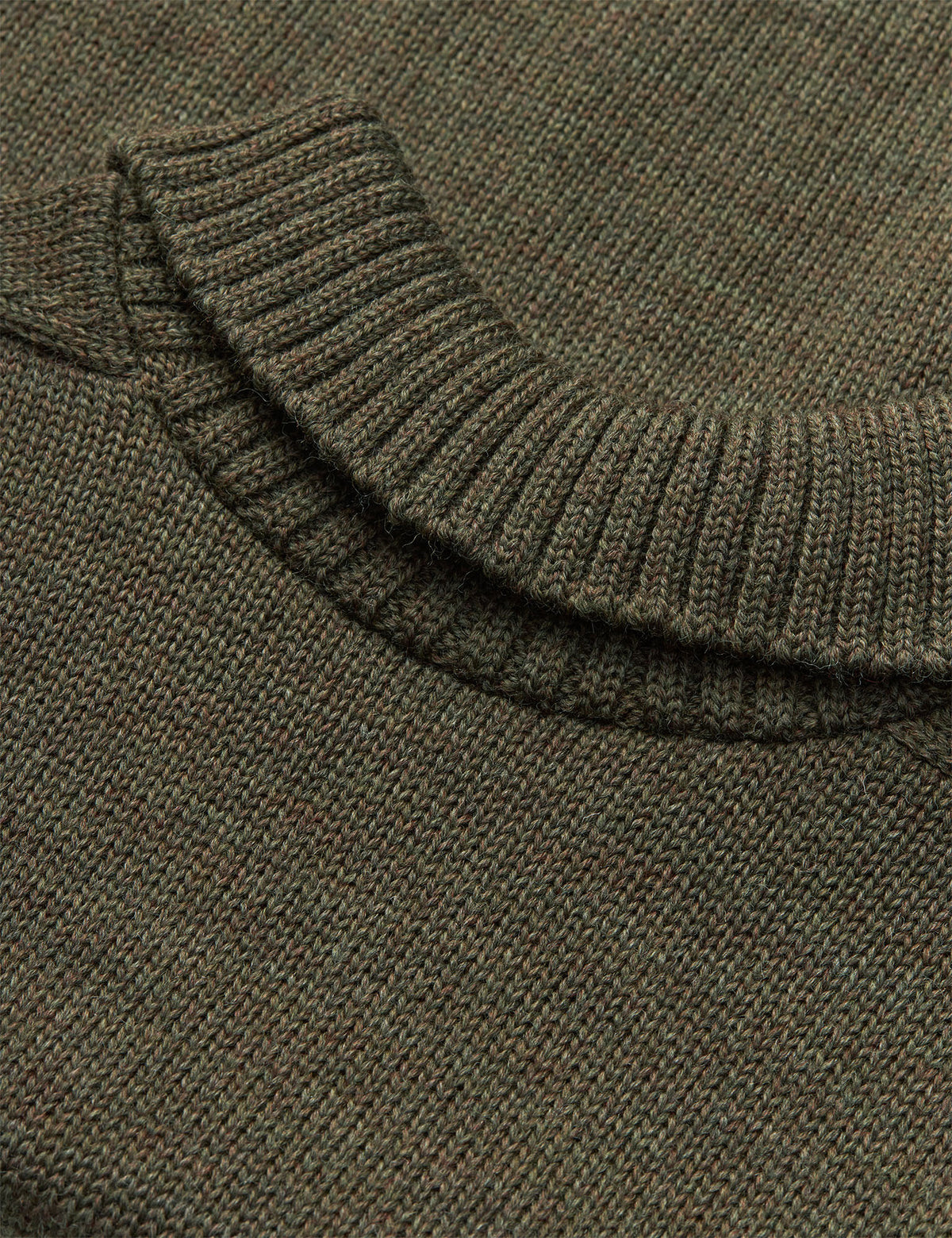 Wool Berthe Turtleneck Sweater, Tarmac Melange