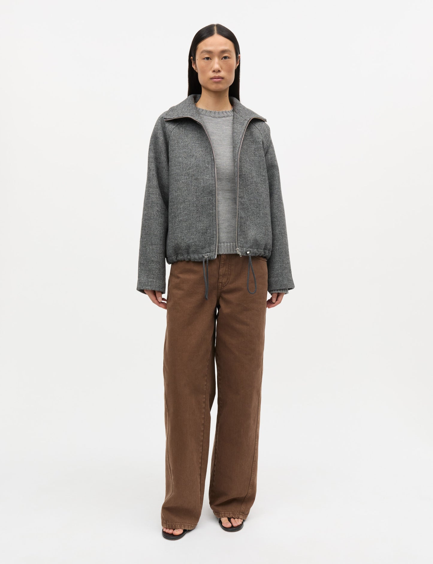 Bond Wool Lotta Jacket, Dark Grey Melange