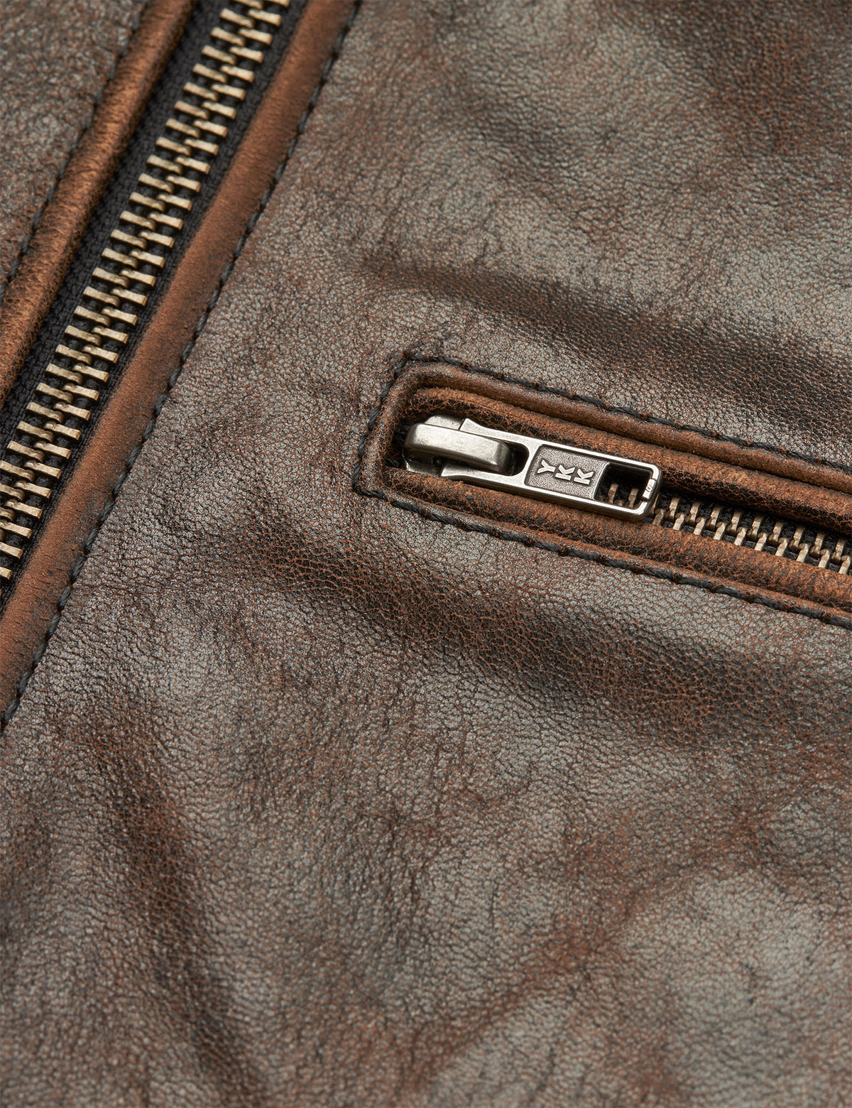 Worn Leather Patricia Jacket, Cocoa