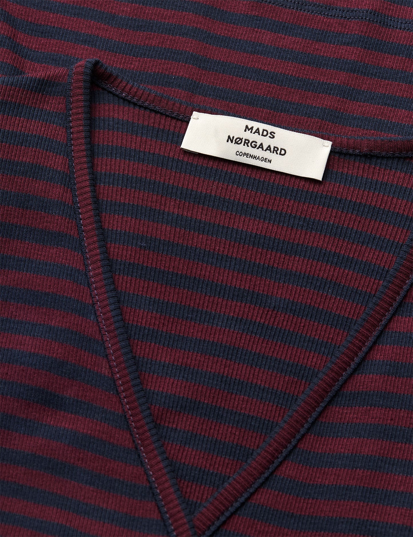 2x2 Cotton Stripe Susi LS Top, Sky Captain/Winetasting
