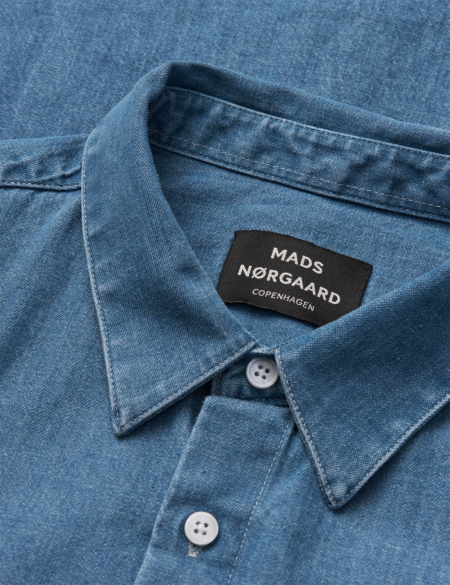 Sky Denim Sune Shirt, Mid Blue Wash