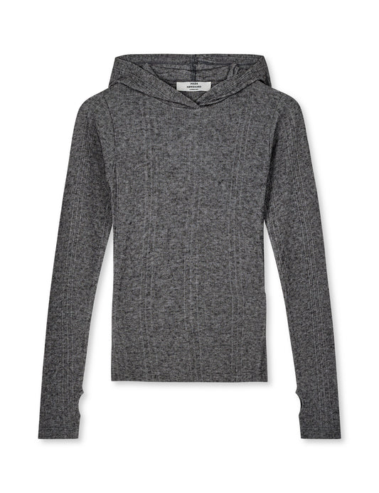 Point Wool Tutti Hood, Dark Grey Melange