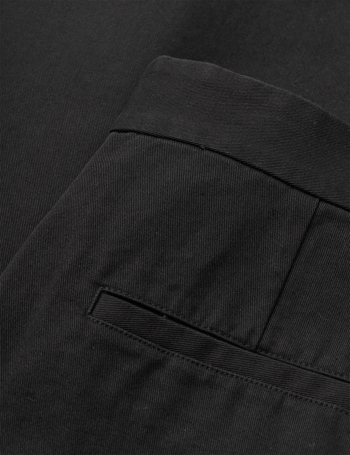 Cotton Twill Henry Pants, Black