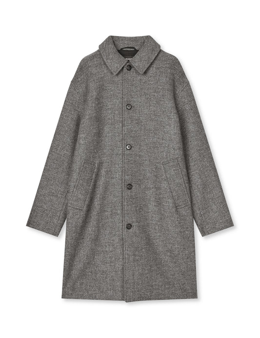 Bond Wool Curtis Coat, Dark Grey Melange