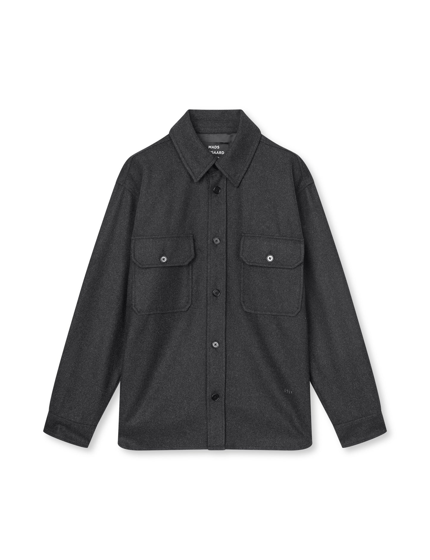 Felted Wool August Work Shirt, Charcoal Melange
