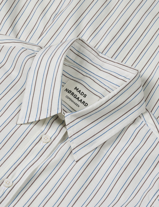 Cohen Poplin Crelly Shirt, Snow White/Winetasting