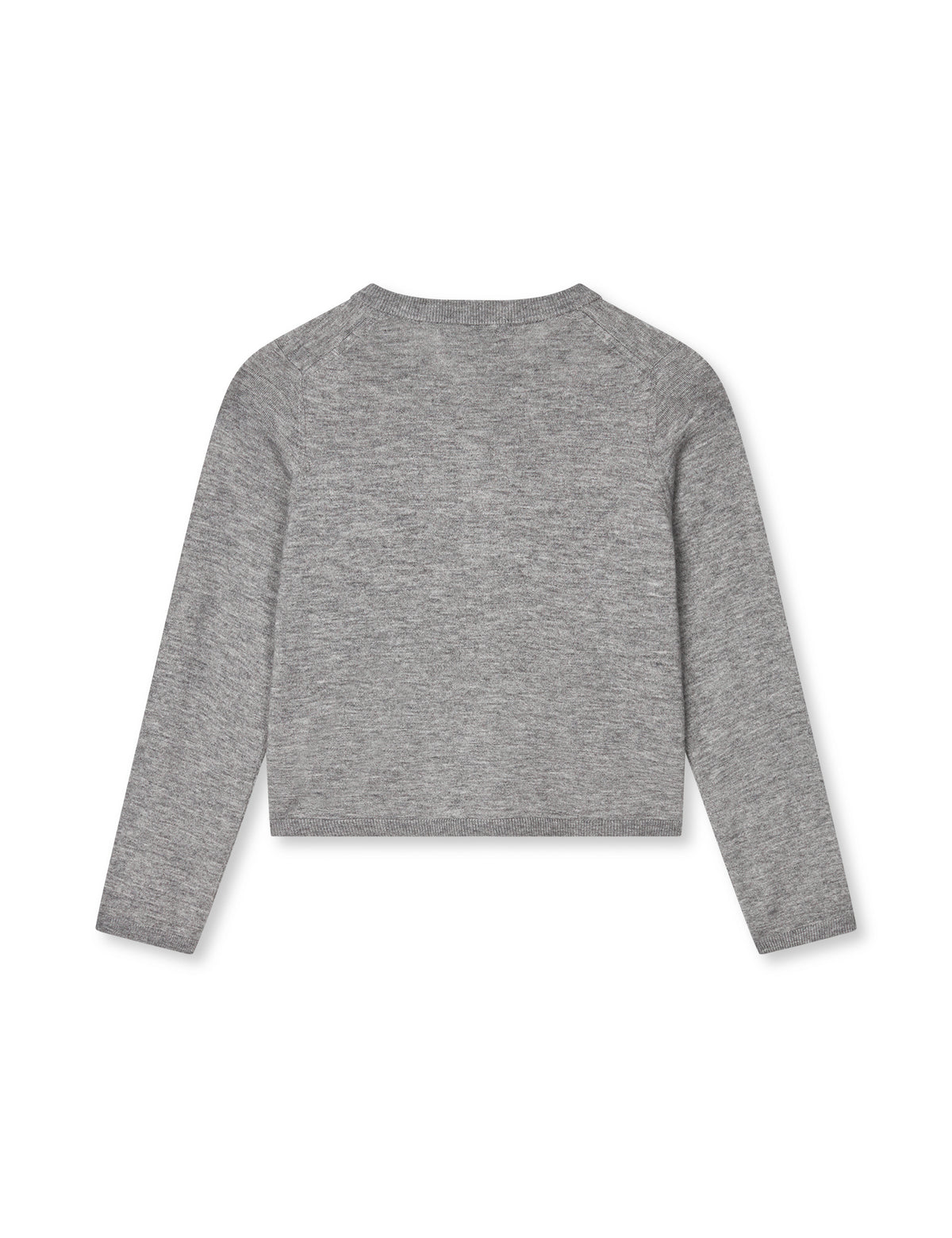 Fine Merino Charlie Knit, Mid Grey Melange