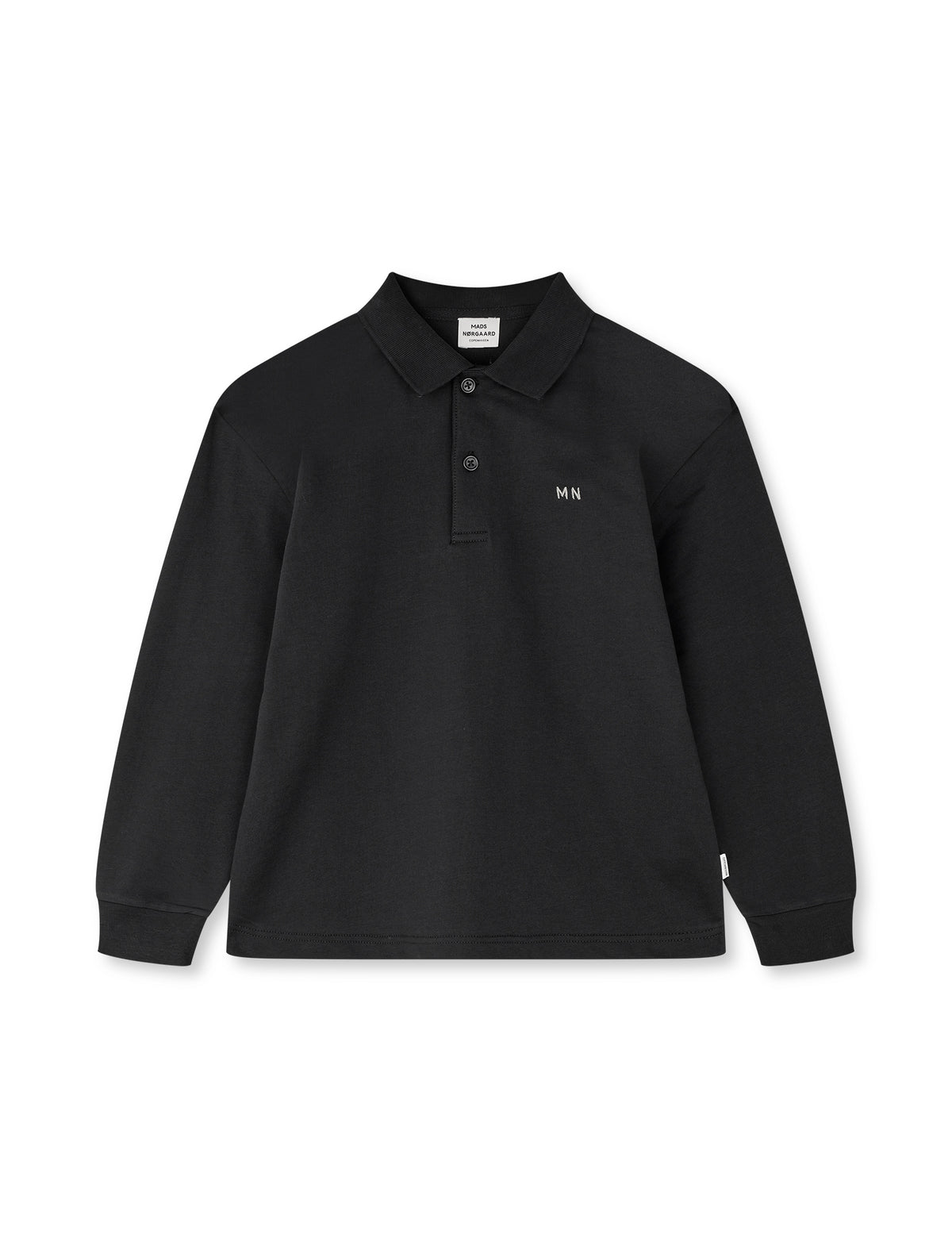Light Terry Jan Polo L/S, Black