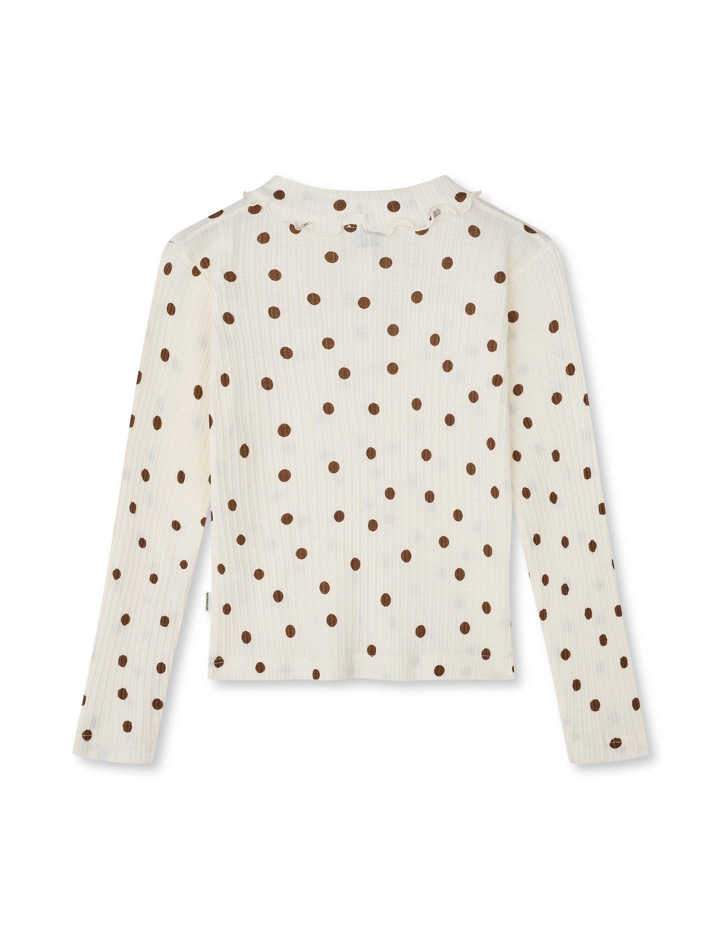 Pointella Lakita Polo Tee L/S AOP, Vanilla Ice/Cocoa