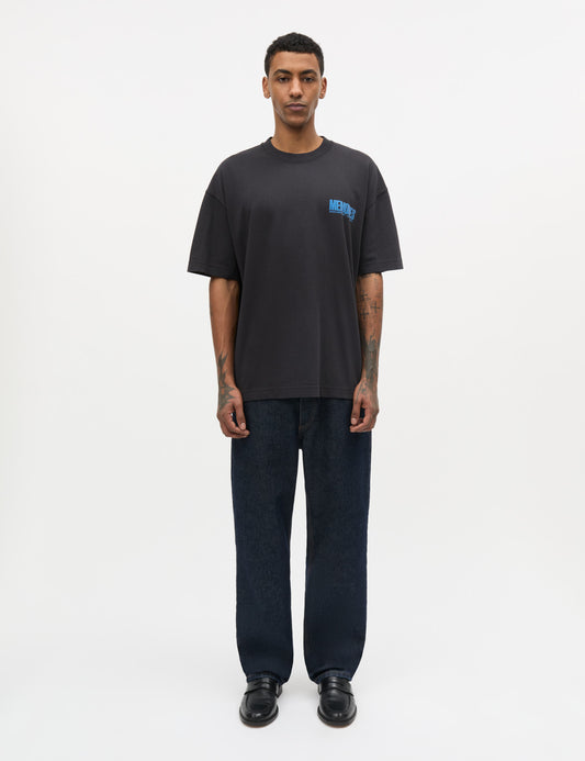 Open-End Dye Big Flower Tee, Black