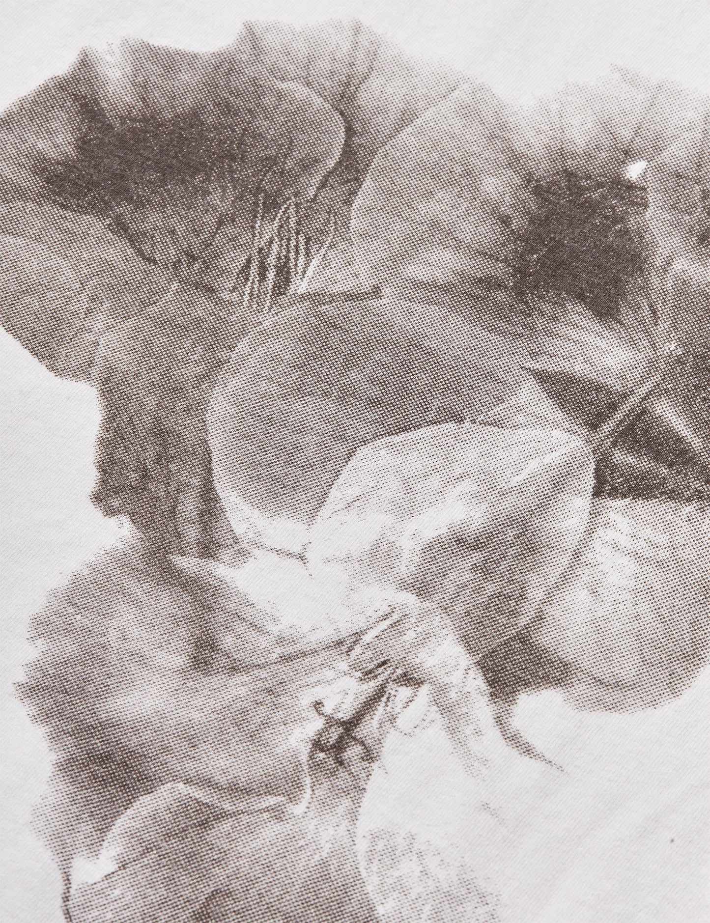 Open-End Dye Big Flower Tee, White