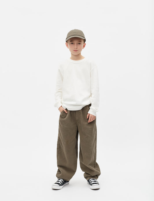 Klassik Rib Elliot LS Tee, White