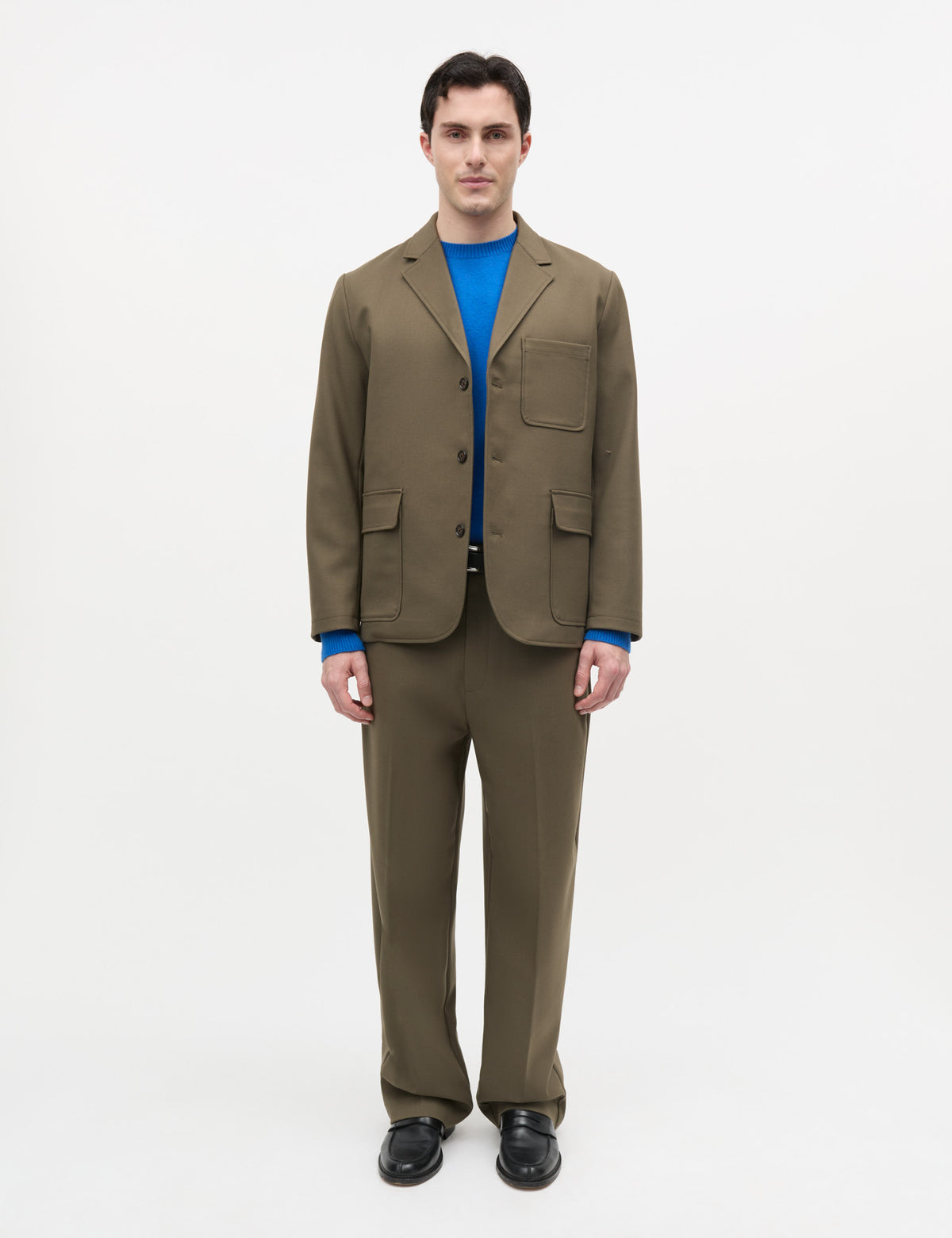 Super Twill Louis Blazer Jacket, Tarmac