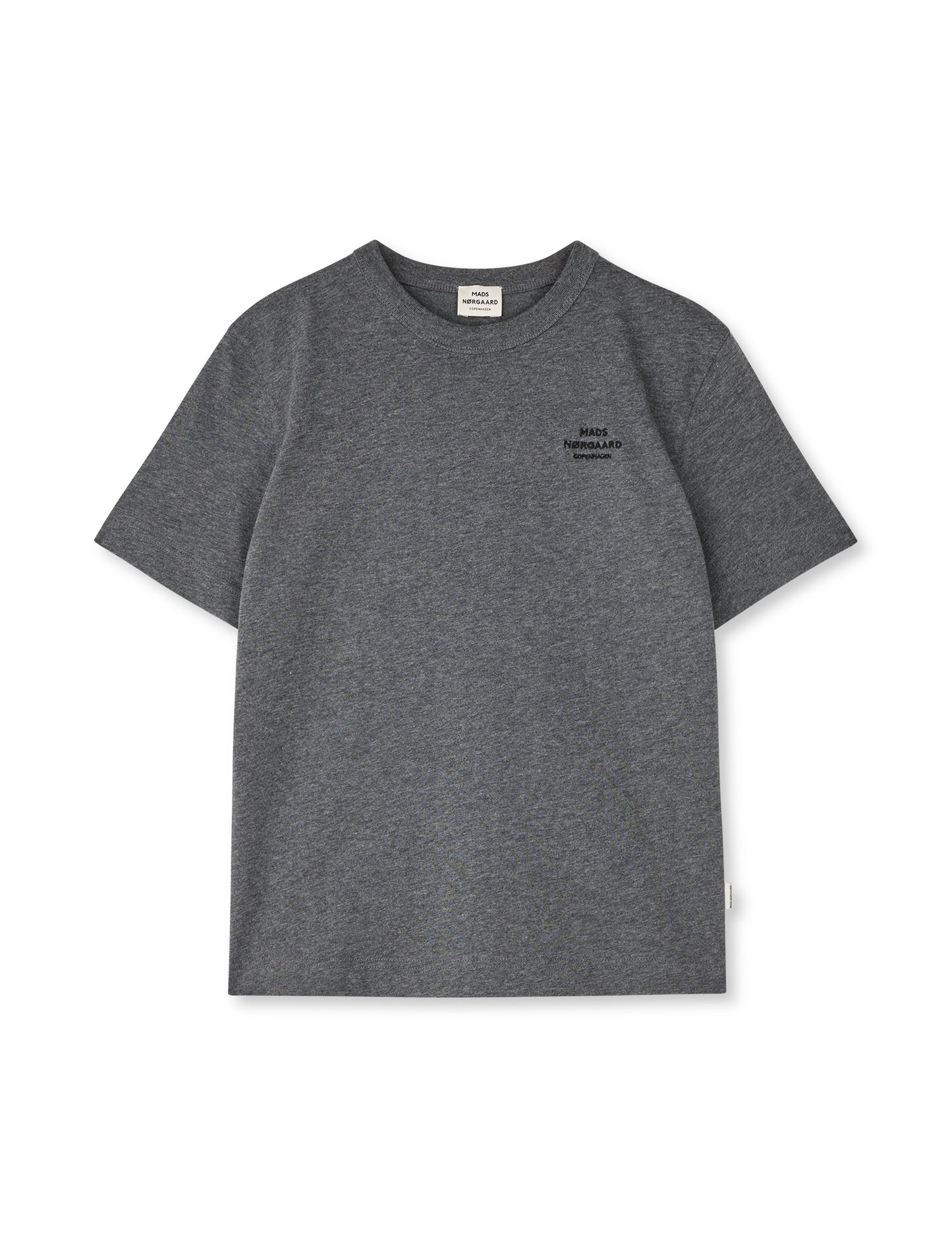 Cotton Jersey Theo Tee, Dark Grey Melange