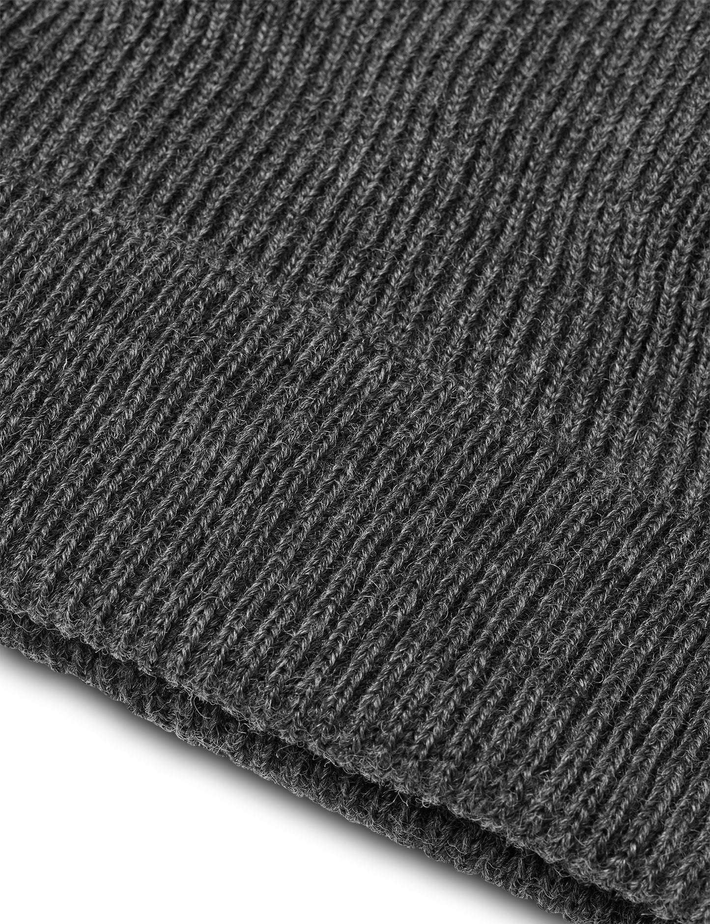 Wool Ask Beanie, Charcoal Melange