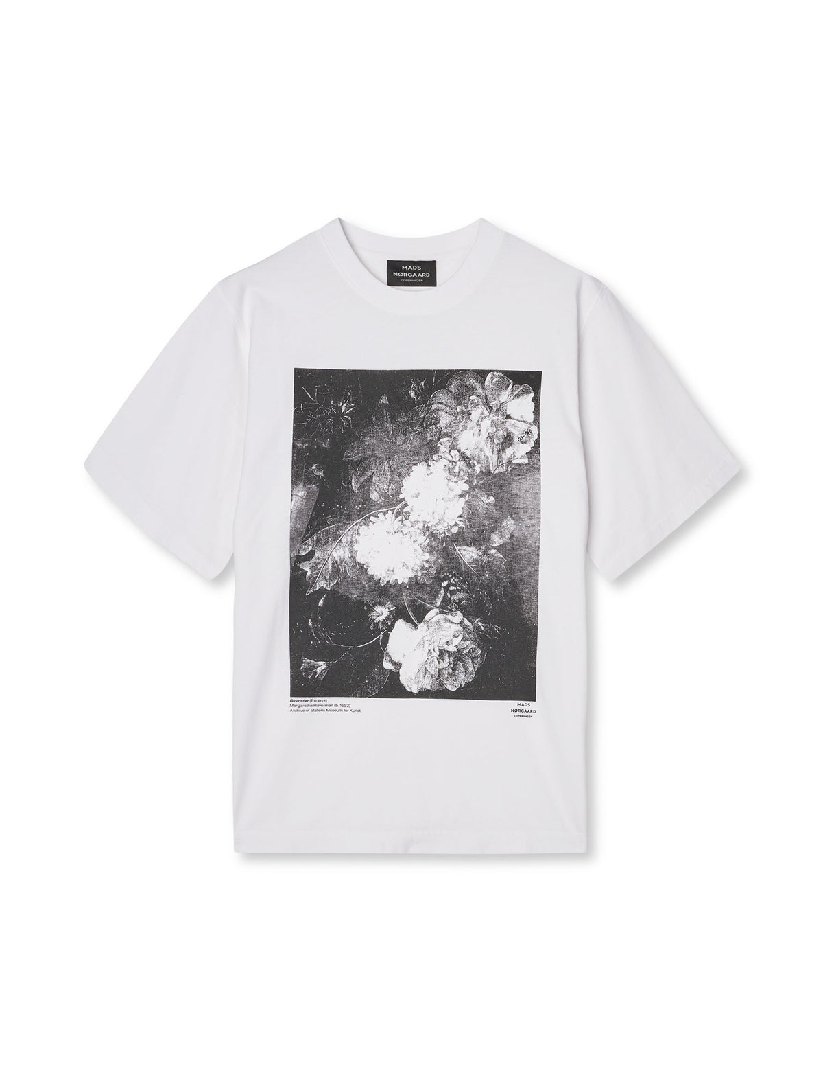 Cotton Jersey Print Frode Tee, White