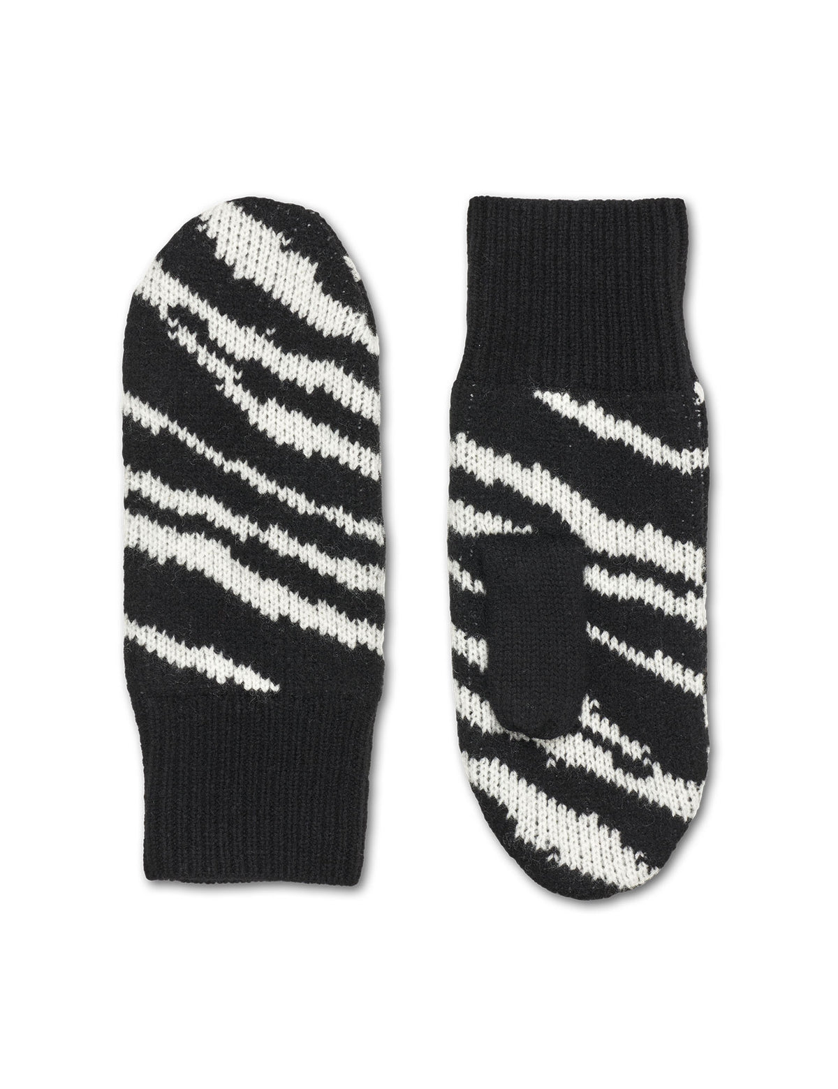 One Wool Milo Zebra Mitten, Zebra