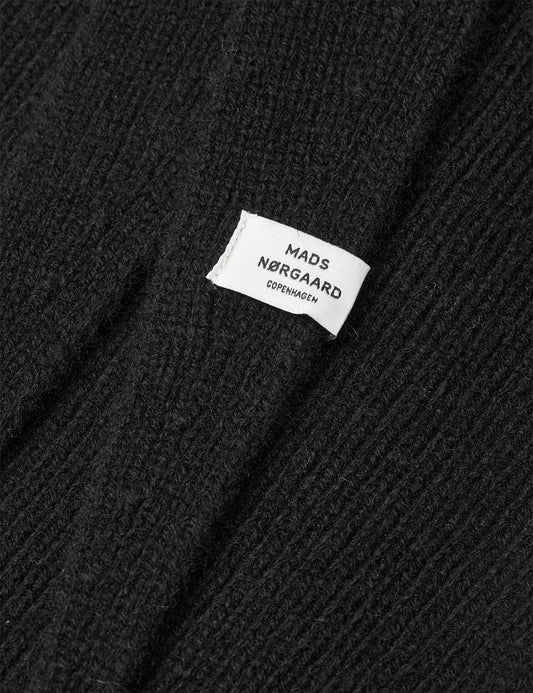 One Wool Frika Hooded Scarf, Black