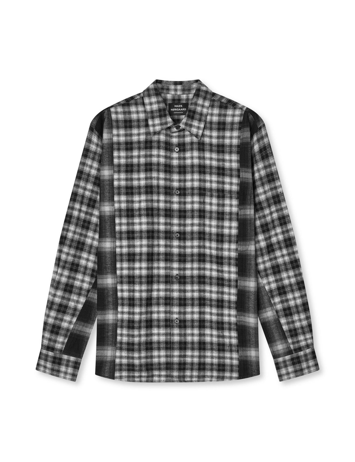 Brushed Flannel Marcel Mix Shirt CH, Black/White Check