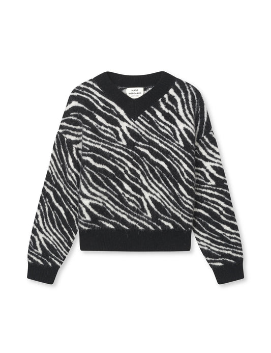 Alpaca Wool Esther Zebra Knit, Zebra