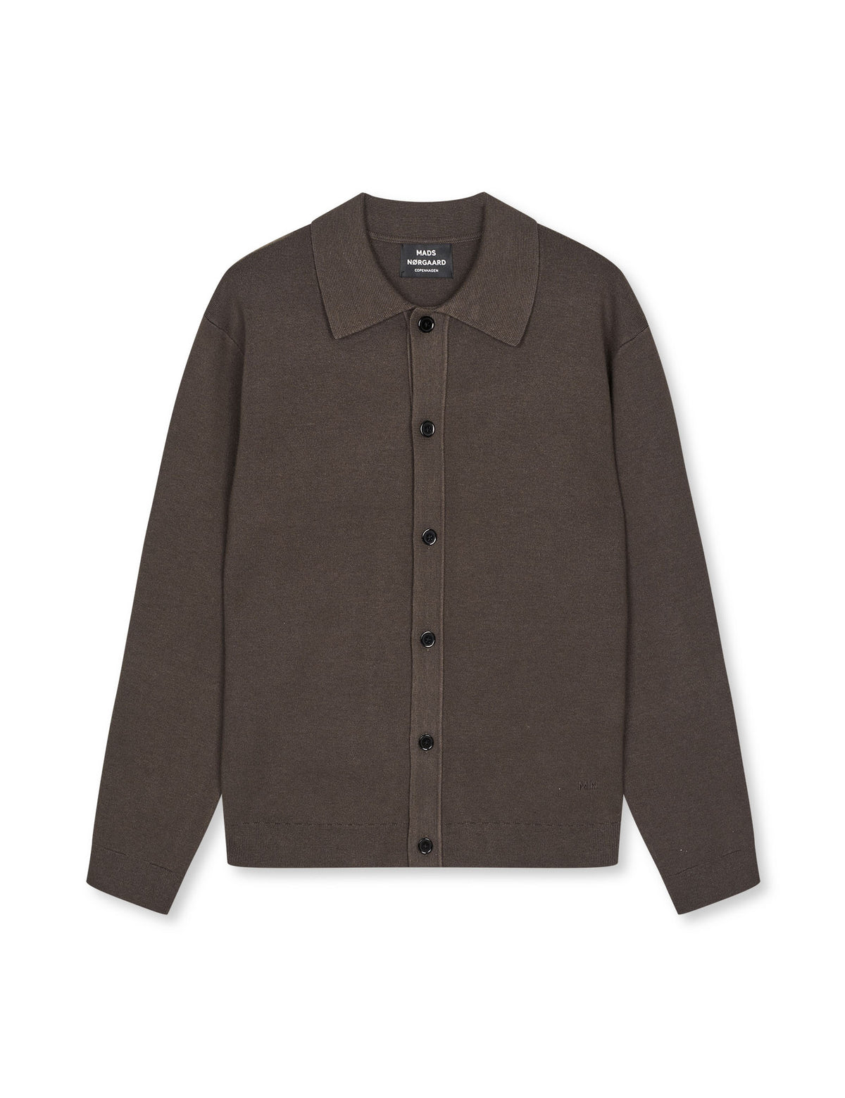 Urban Brando Polo LS Knit, Turkish Coffee