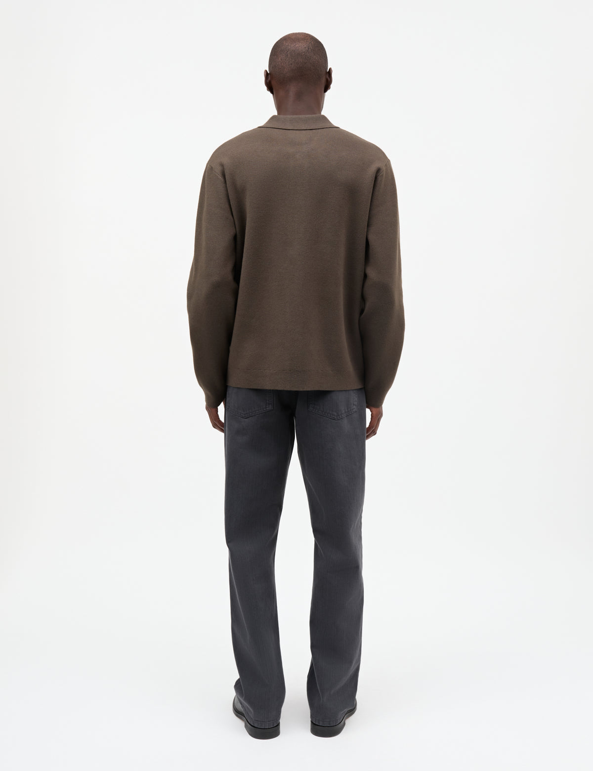 Urban Brando Polo LS Knit, Turkish Coffee