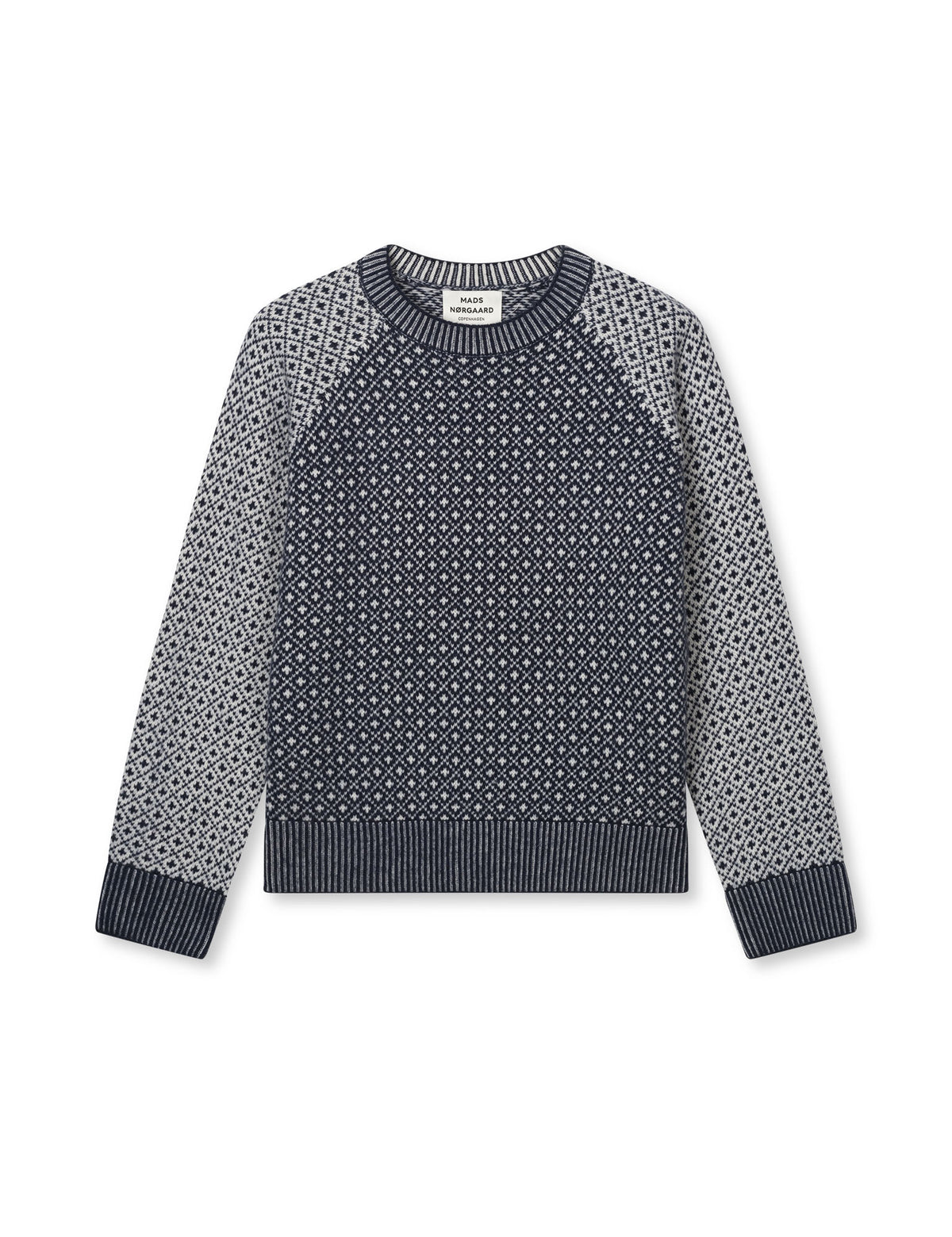 Super Wool Sofie Iceland Sweater, Sky Captain/Vanilla Ice