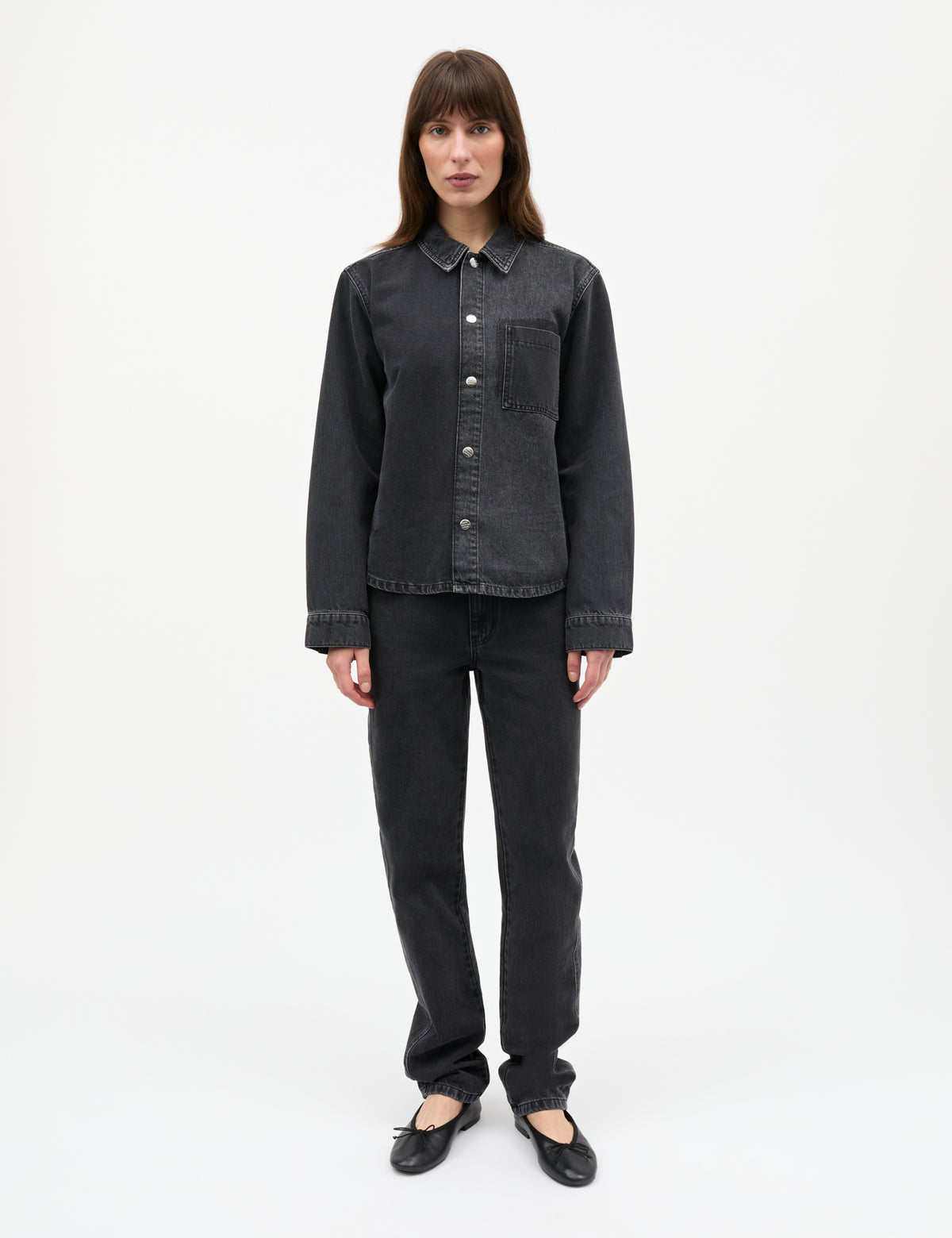 Salvo Denim Crash Shirt, Black Stone Wash