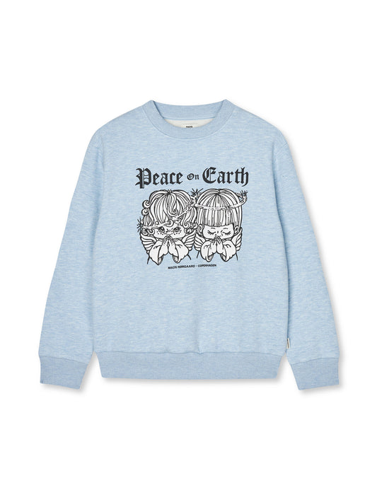 Mix Sweat N Sonar Peace Sweatshirt, Light Blue Melange