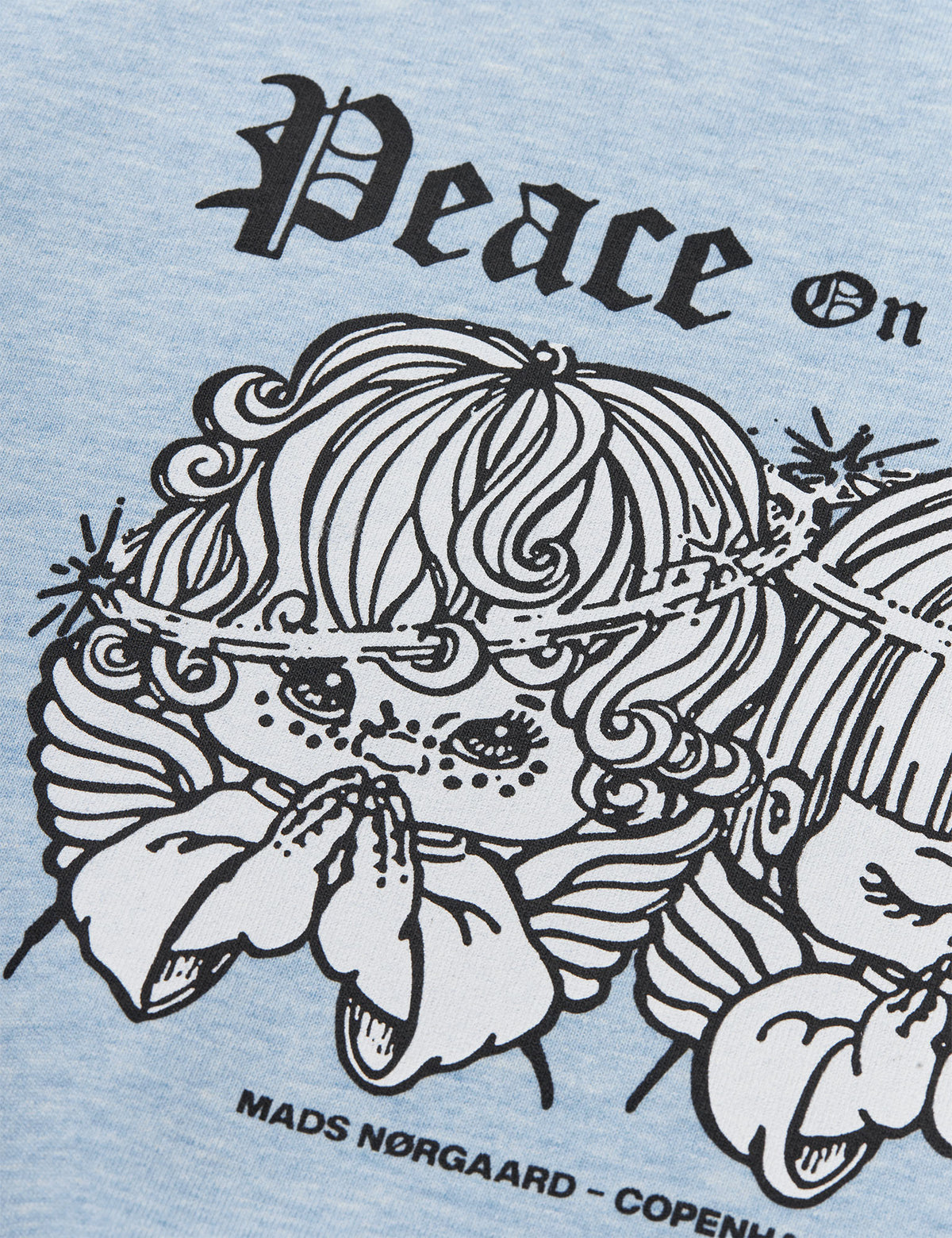 Mix Sweat N Sonar Peace Sweatshirt, Light Blue Melange