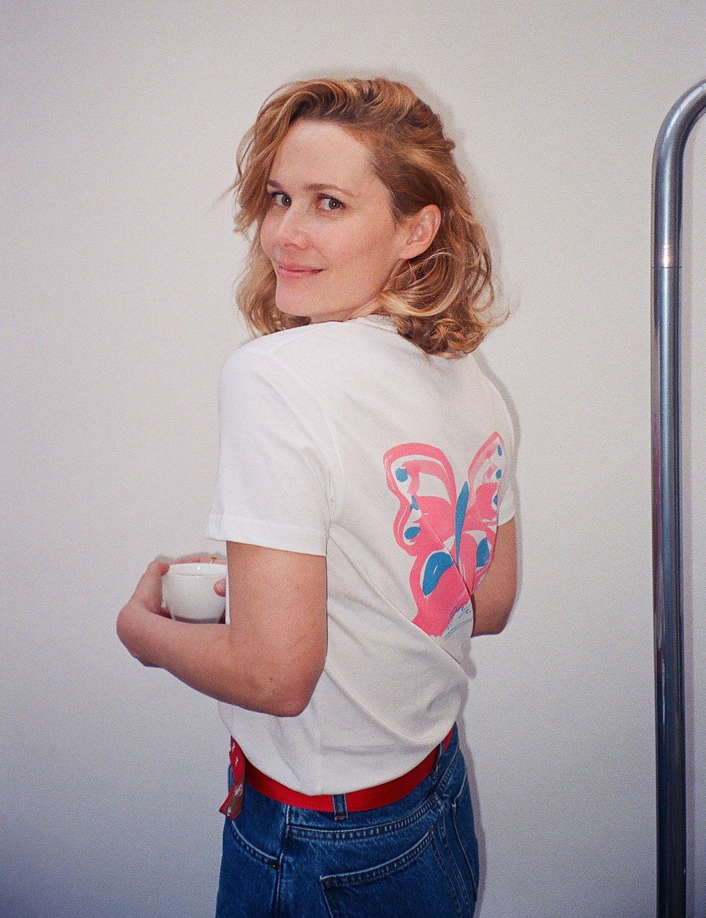 Fine Jersey Oh Land Tee, White