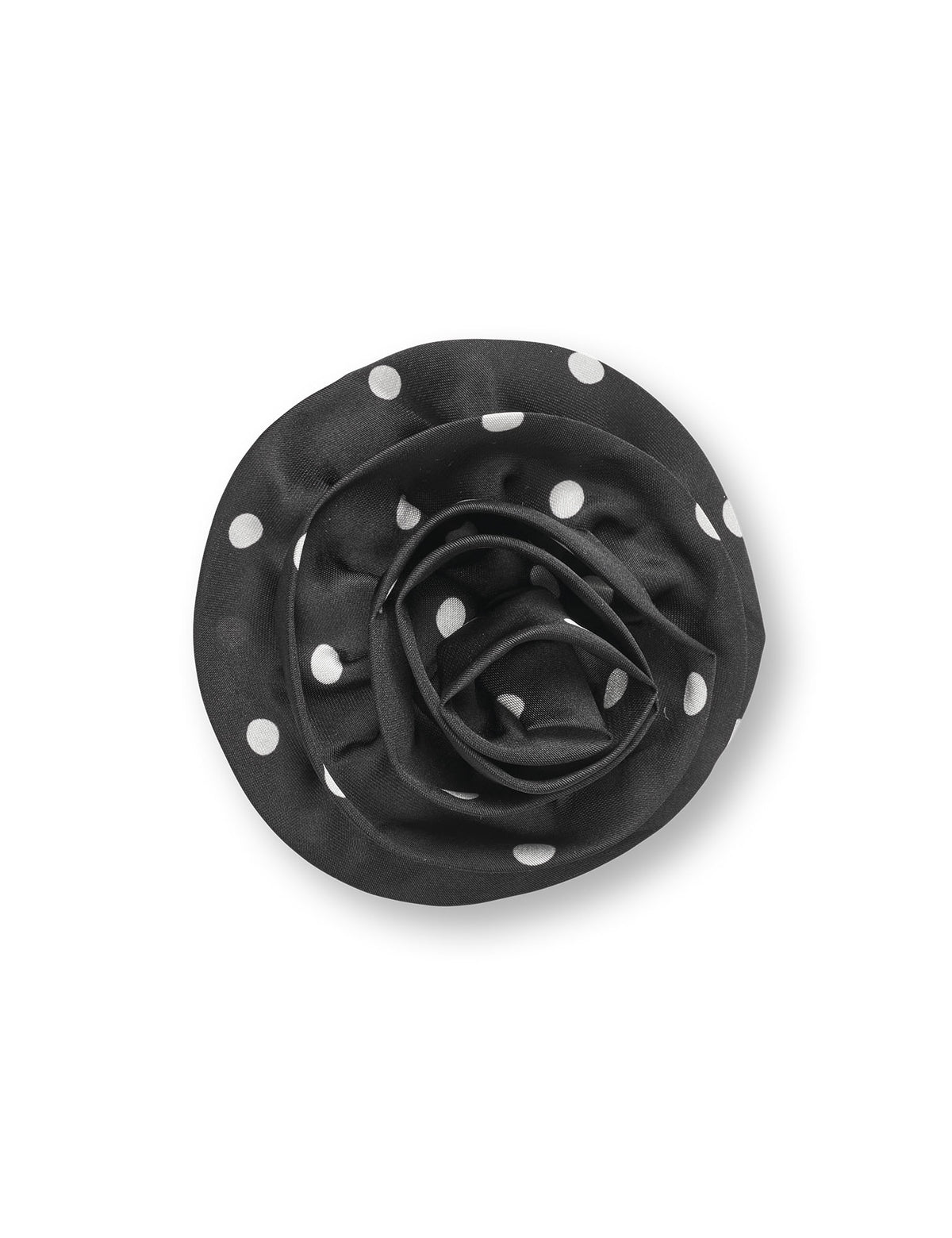 MN Rose Brooch, Dot Black/White