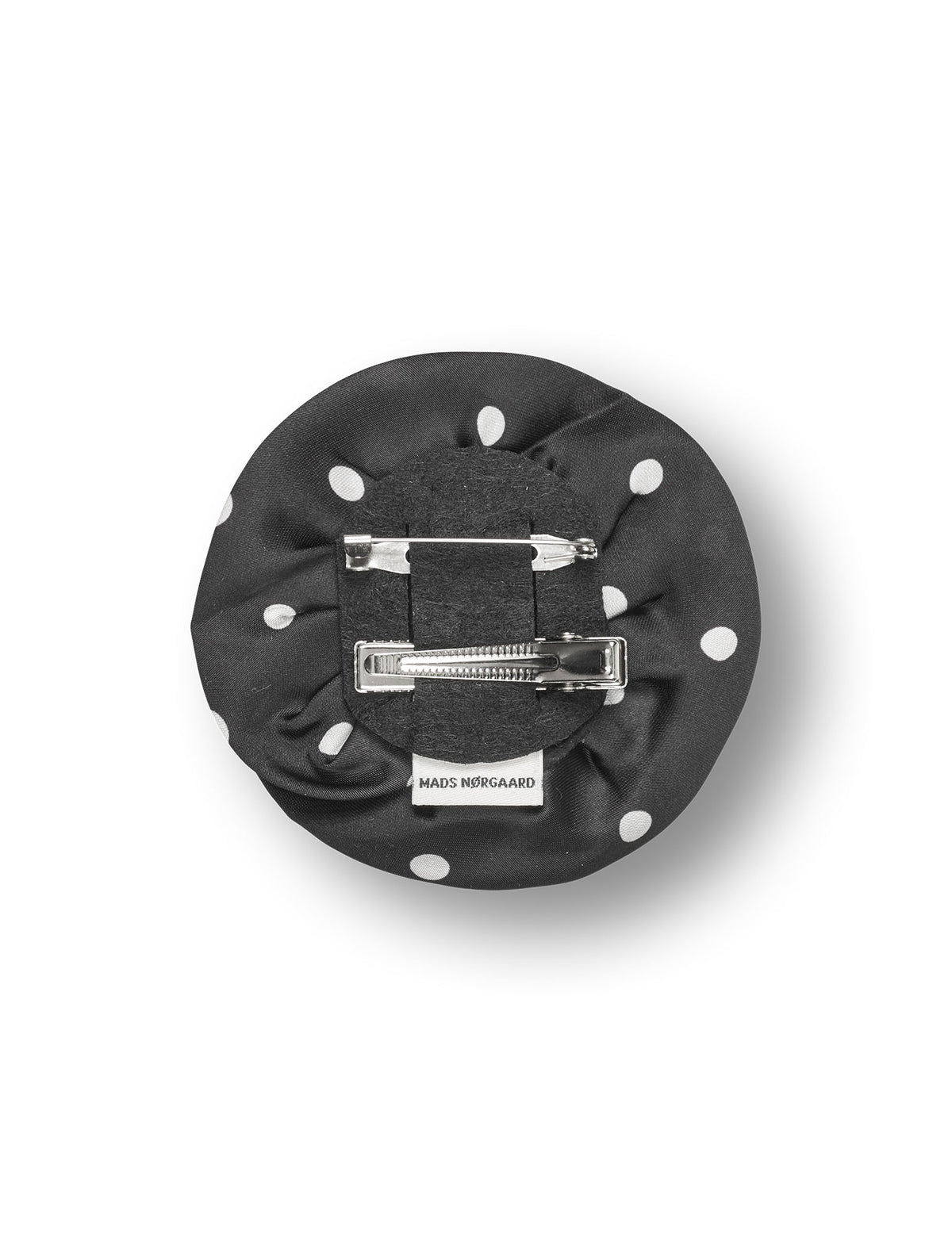 MN Rose Brooch, Dot Black/White